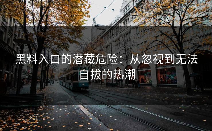 黑料入口的潜藏危险：从忽视到无法自拔的热潮